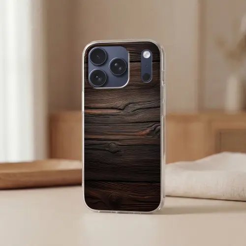 Hout - Grillige nerven Telefoonhoesje iPhone 17 Pro klein -sfeer2