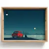 Auto - Volle maan - Uitkijkend over water Dienblad Rechthoek middel -z3d_shopping
