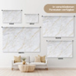 Wit - Marmer - Goud - Luxueus Wandkleed katoen klein 269 -tsfeer8_DE