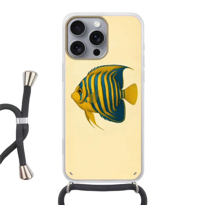 Felgeel - Vis - Strepen - Vinnen Hoesje iPhone 16 Pro Max met koord klein -3d