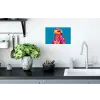 Bloemenkrans - Hagedis - Kimono - Paars Muursticker klein -keuken