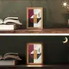 Modern - Abstract - Geometrisch - Rood - Industrieel Light Box met kabel (Tafellamp) klein -sfeer3