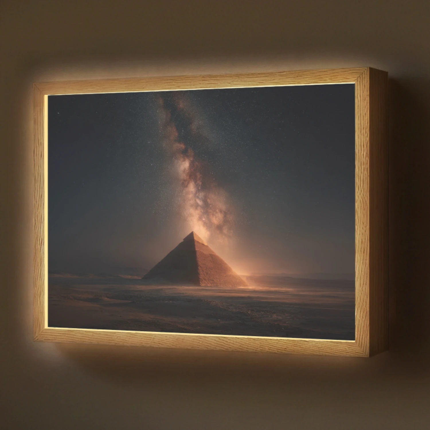 Piramide - Woestijn - Licht Light Box met batterij (Wandlamp) middel -z3d_website
