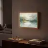 Groen - Modern - Abstract - Goud Light Box met batterij (Wandlamp) middel -sfeer1