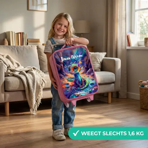 Sierlijke saffierdraak Kinderkoffer - Roze klein -sfeer2_NL