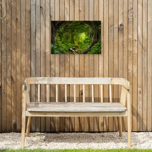 Jungle - Groen - Natuur - Tropisch - Planten Tuinposter op houten frame 2 cm dik klein -sfeer4