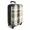 Klassiek geruit patroon in beige NBS - Handbagage koffer - Unisex middel -productfoto_3d