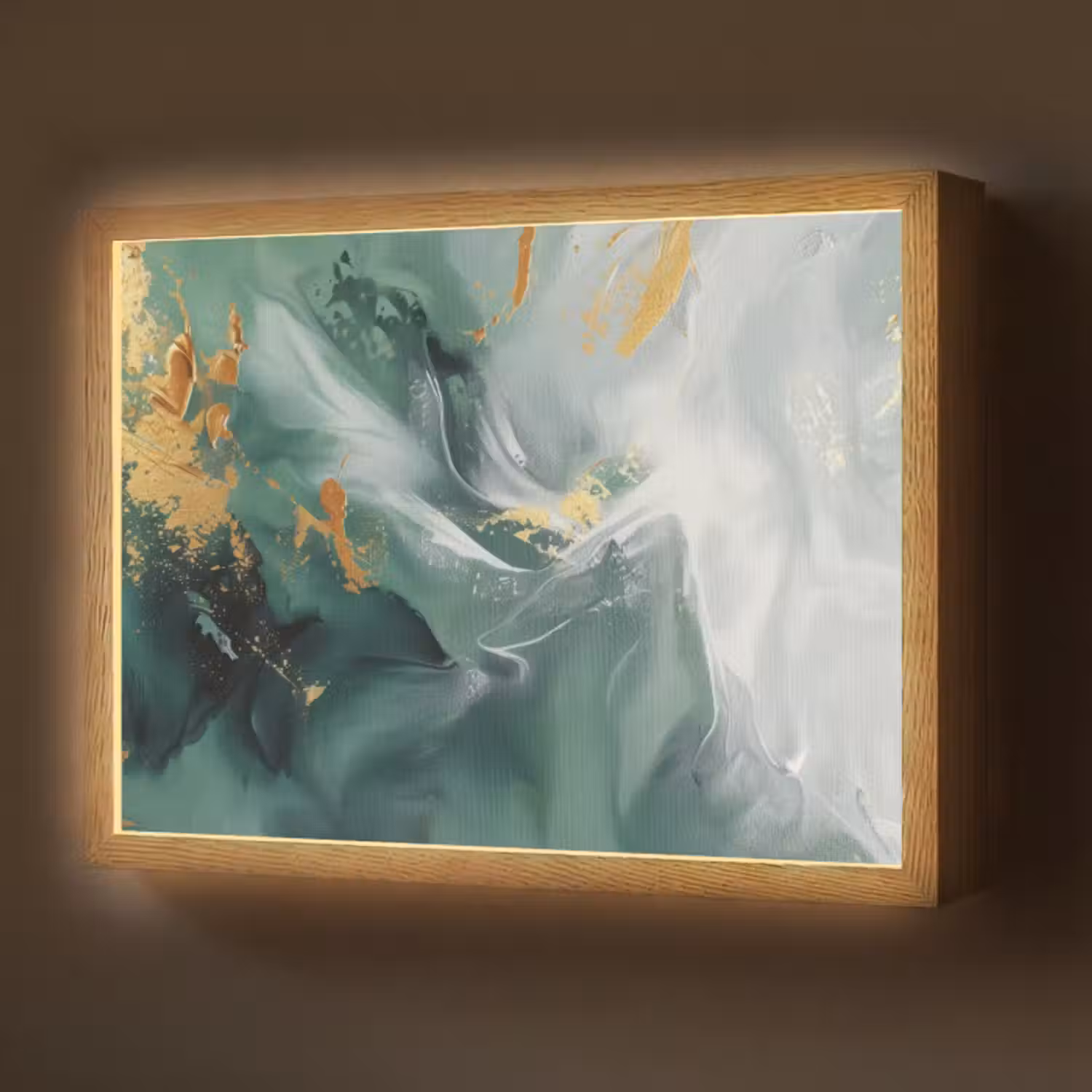 Lightbox - Wandlamp - Groen - Modern - Marmer - Abstract