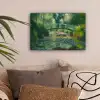 Brug - Hout - Vijver - Waterlelies canvas 2cm klein -sfeer1