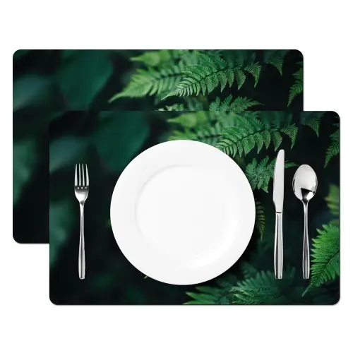 Varenblad - Groen - Structuur - Wazig Placemat vinyl groot -zzsfeer2_Kitchenyeah-website