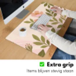 Grafisch - Bloemen - Roze Muismat XXL klein -sfeer3