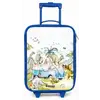 Busje met dino's Kinderkoffer - Blauw klein -zz3dotto