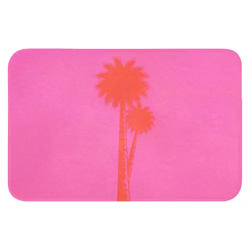 Palmbomen - Modern - Roze WCmat klein -3d