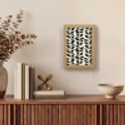 Botanisch - Dessin - Zwart - Beige Light Box met kabel (Tafellamp) klein 925 -sfeer2