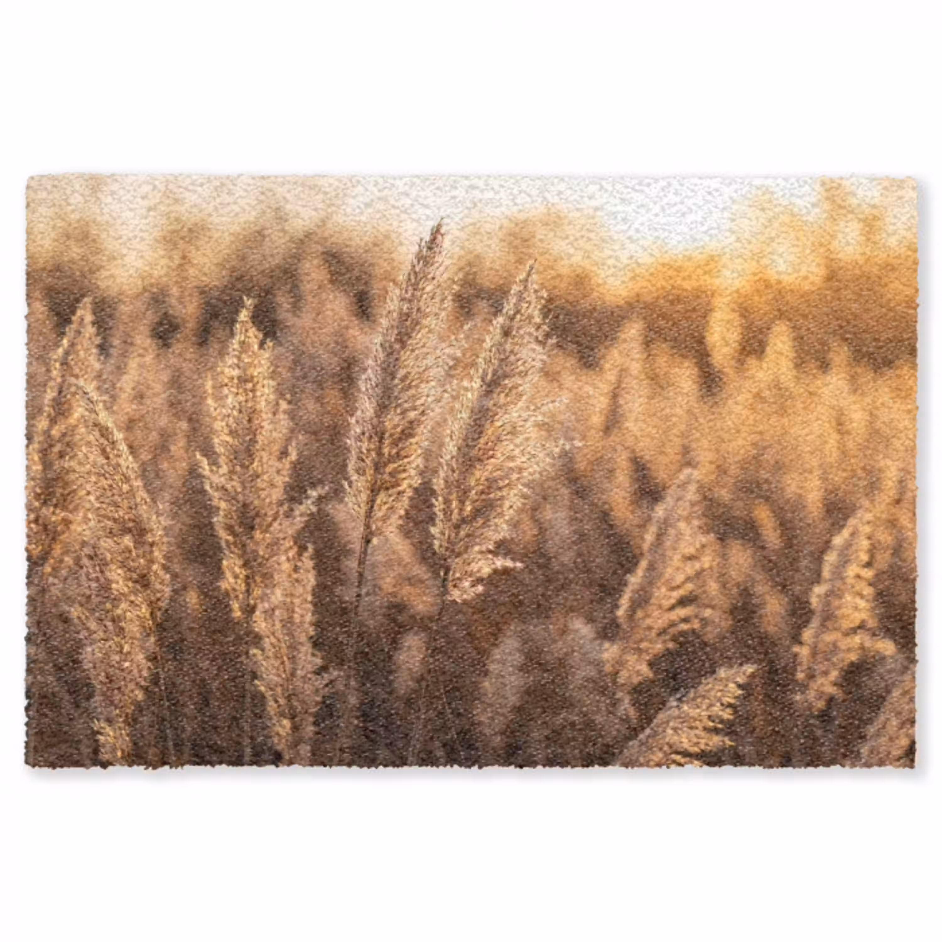 Rietpluimen - Gras - Zonsondergang - Goud - Serene Vloerkleed Rechthoek klein -3d