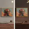 Vrouw - Kroon - Tomaat - Bascilicum - Zonnebril Light Box met batterij (Wandlamp) middel -sfeer3
