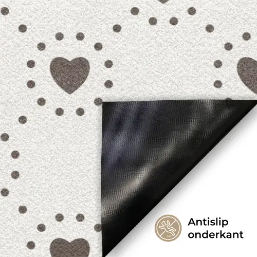 Stippen - Hart - Patroon Deurmat klein 898 -antislip_NL
