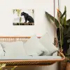 Panter - Zwart - Abstract - Goud tuinposter los doek klein -sfeer7