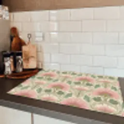 Klassiek - Patroon - Roze Inductie beschermer vinyl 3mm klein 276 -sfeer3