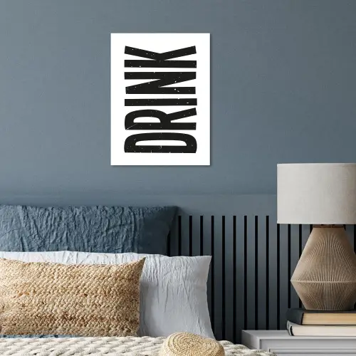 Drink - Zwart - Wit - Decoratie poster papier klein -sfeer2