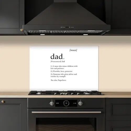 Spreuken - Papa definitie - Quotes - Dad keuken achterwand spatscherm klein -sfeer1