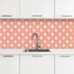 Waaier - Motief - Zalmroze keuken achterwand 2 middel 871 -3d