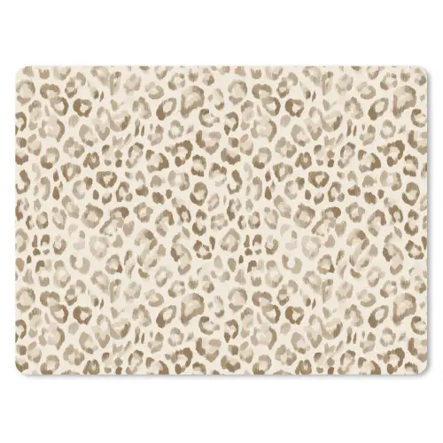 Luipaard - Klassiek - Beige muismat rubber klein 262 -3d