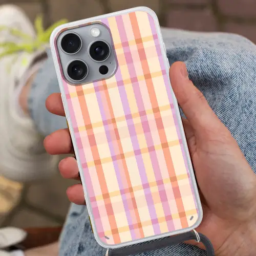 Pastel - uitpatroon - Geometrisch Hoesje iPhone 16 Pro Max met koord klein 804 -sfeer3