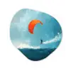 Kitesurfer - Oranje - Zee - Lucht Wandcirkel Organisch Plexiglas middel -3d