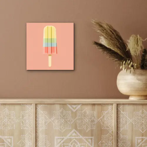 Waterijsje - Pasteltinten - Minimalistisch aluminium wit klein -sfeer4