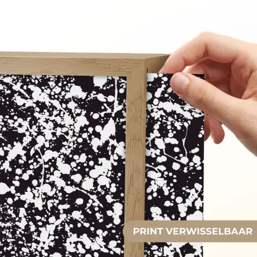 Spat - Stippen - Zwart - Wit Light Box met batterij (Wandlamp) middel 907 -USP_websiteprintNL