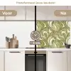 Abstract - Textuur - Groen keuken achterwand 2 middel 871 -voor-na2_NL
