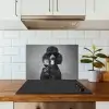 Hond - Krullen - Zonnebril - Wijn keuken achterwand spatscherm klein -sfeer2