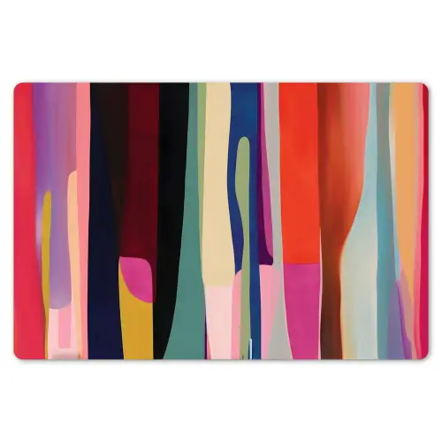 Kleurbanen - Verticaal - Kleurrijk Placemat vinyl groot -zzsfeer1_Kitchenyeah-website