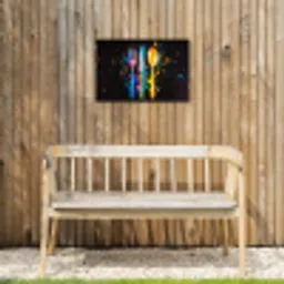 Bestek - Kleurrijk - Spetters Tuinposter op houten frame 2 cm dik klein -sfeer4