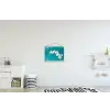 Orchidee - Bloemen - Plant - Wit - Paars textielposter latten blank klein -kinderkamer