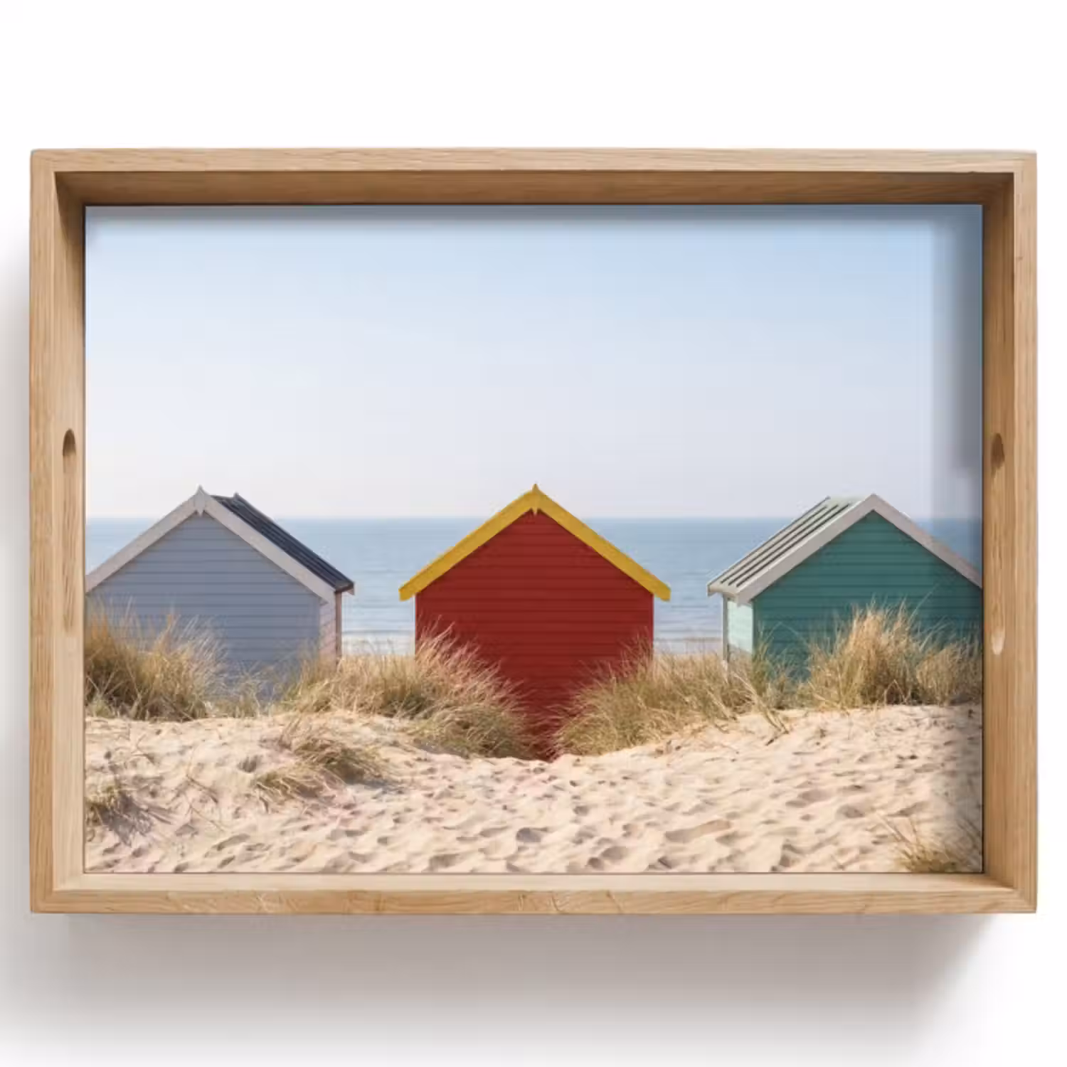 Dienblad - Strand - Huisjes - Kleurrijk - Duinen