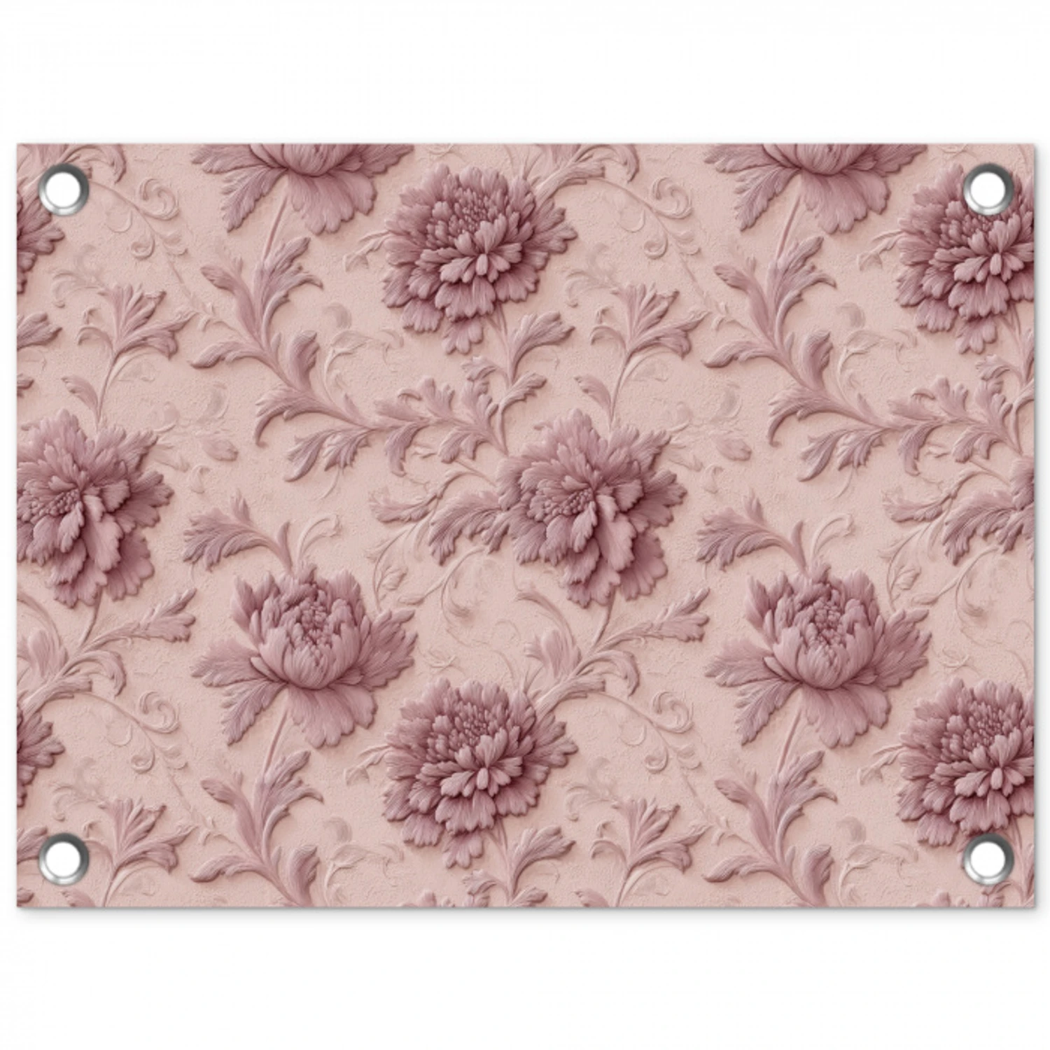 Reliëf - Pioenrozen - Roze tuinposter los doek klein 239 -3d