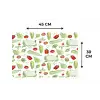 Patroon - Groen - Rood - Groente Placemat vinyl groot 368 -specs