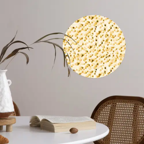 Olie - Verf - Texturen - Beige Wandcirkel behangsticker klein 186 -sfeer3