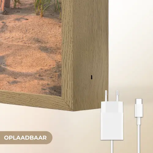 Duinen - Zonsondergang - Strand - Zee - Horizon Light Box met batterij (Wandlamp) middel -USP_websiteoplaadbaarNL