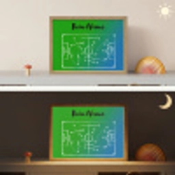 Voetbal - Tactiek - Spel - Groen - Blauw Light Box met batterij (Wandlamp kind) middel -sfeer3_kind