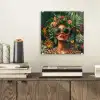 Vrouw - Panterprint - Jungle - Natuur - Luxe plexiglas 5mm klein -sfeer1