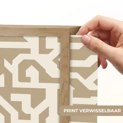 Modern - Abstract - Beige Light Box met batterij (Wandlamp) middel 907 -USP_websiteprintNL