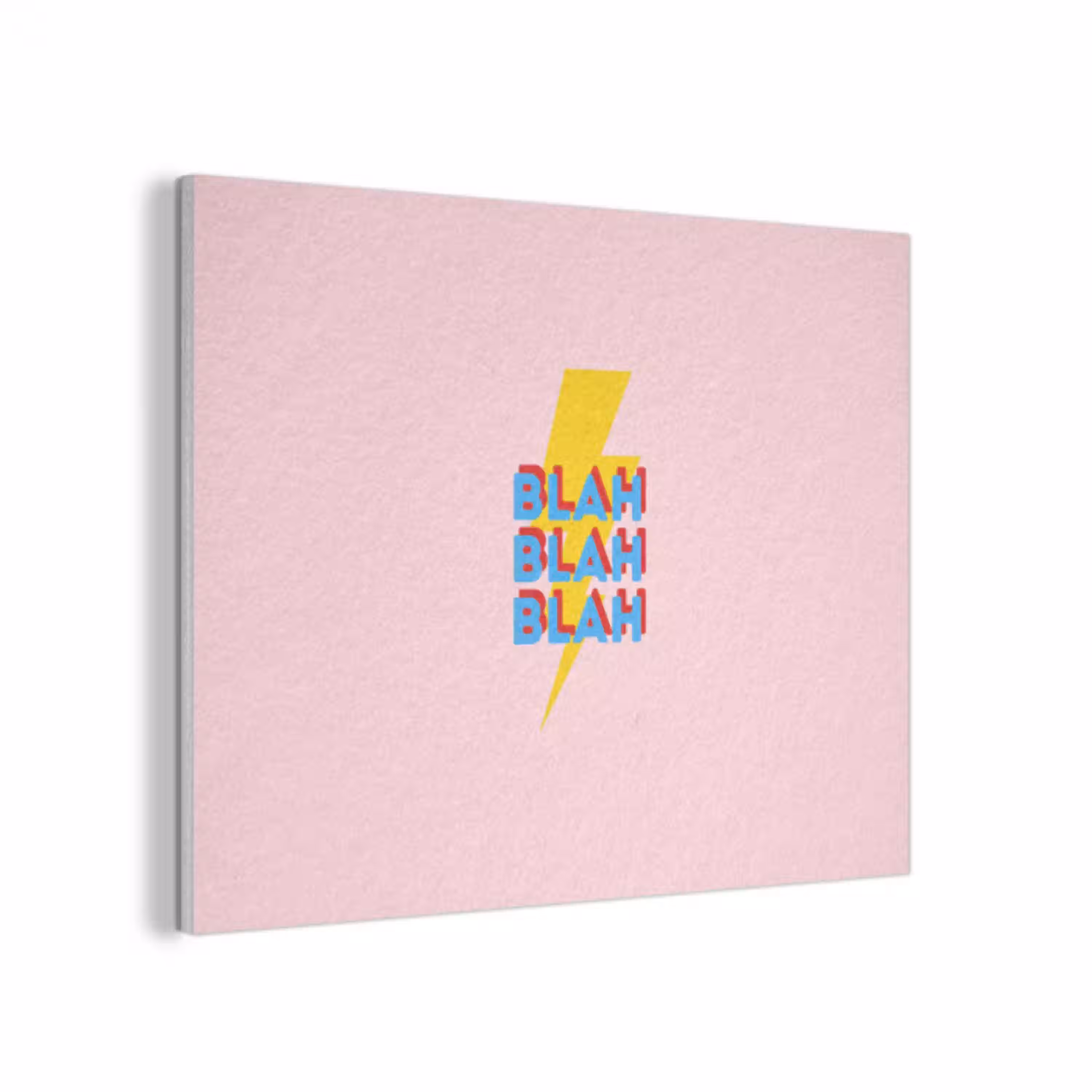 Blah - Bliksem - Roze PET vilt klein -3d