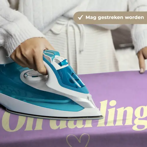 Oh darling - Hart - Paars Wandkleed katoen klein -sfeer9