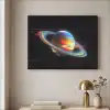 Planeet - Cirkel - Kleurrijk Textielframe zwart klein -sfeer2