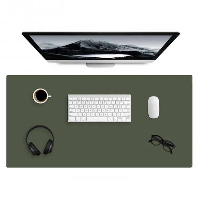 Desk Mat - Green - Solid color - Olive green