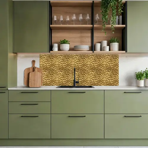 Metaal - Dynamisch - Goud keuken achterwand 2 middel 871 -sfeer3