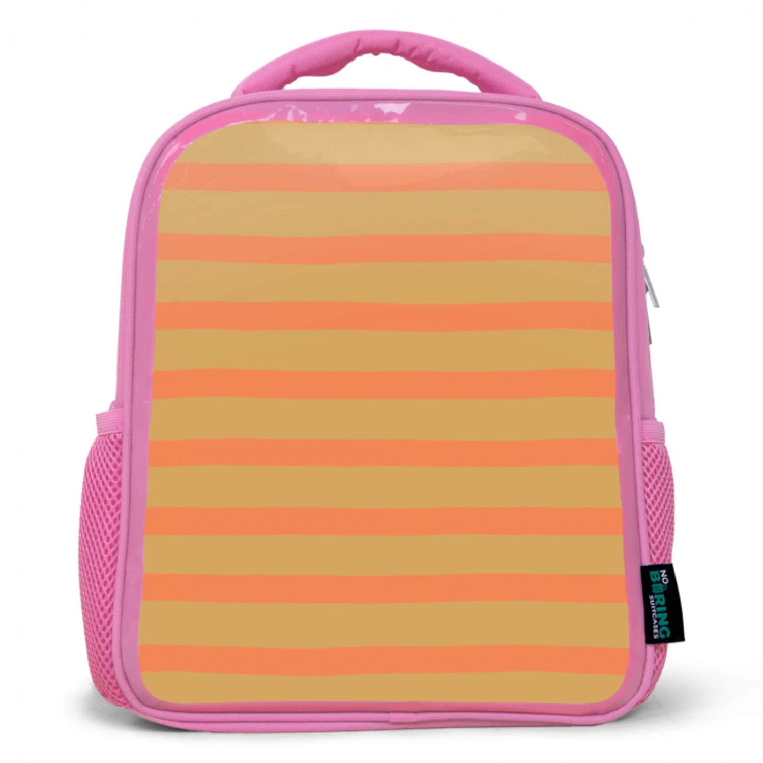 Zee - Rood - Geel - Strepen Kinderrugzak - Roze middel 863 -3d